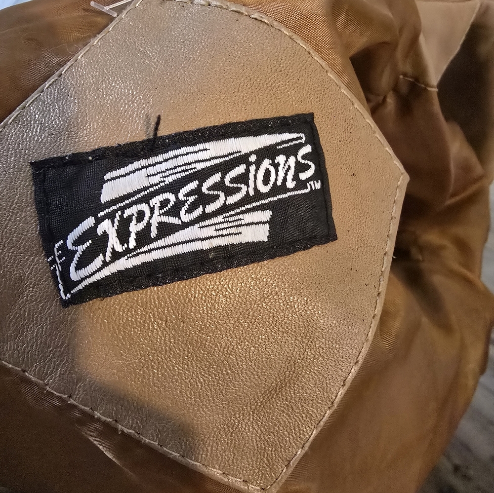 Vintage Tan Patchwork Leather Jacket - image 3